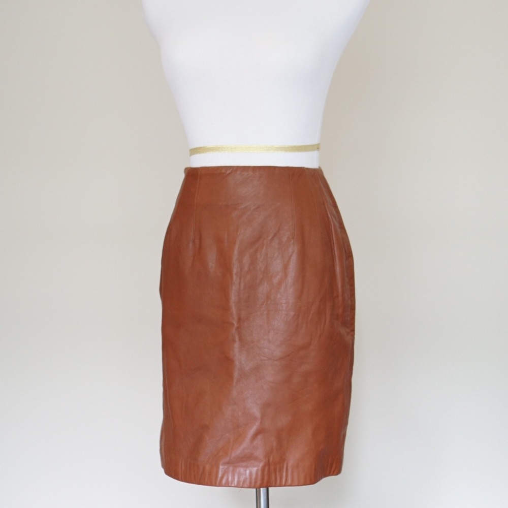 Real leather skirt
